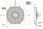 Preview: Elektrolüfter 24V Spal Lüfter 412mm VA33-BP91/LL-65A saugend 3770m³/h 15,8Amp