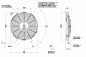 Preview: Elektrolüfter 12V Spal Lüfter 283,5mm VA11-AP7/C-57A saugend 1360m³/h