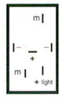 Kabelsatz passend für 4 Schalter m. 6 Kontakten u.getr.Bel.u.4 Kombistecker