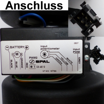 24V Spal Radial Gebläse 009-B40/T/IE-22 Heizungslüfter 1050m³/h 13,5Amp 2kg