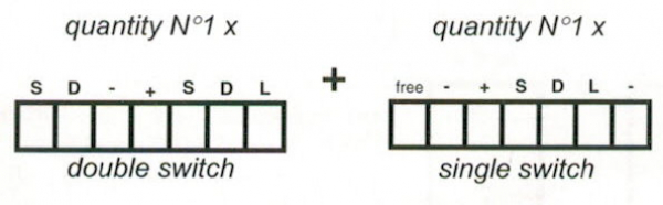 Kabelsatz passend für 3 Schalter mit 6/7 Kontakten u.getr.Bel. u.2 Kombist.