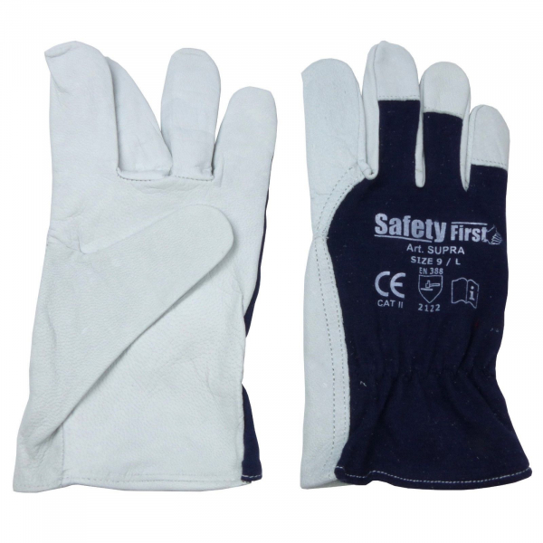 12 Paar Schutzhandschuh Safety First Art. SUPRA - Super Goat Gr.: 9 EN 388